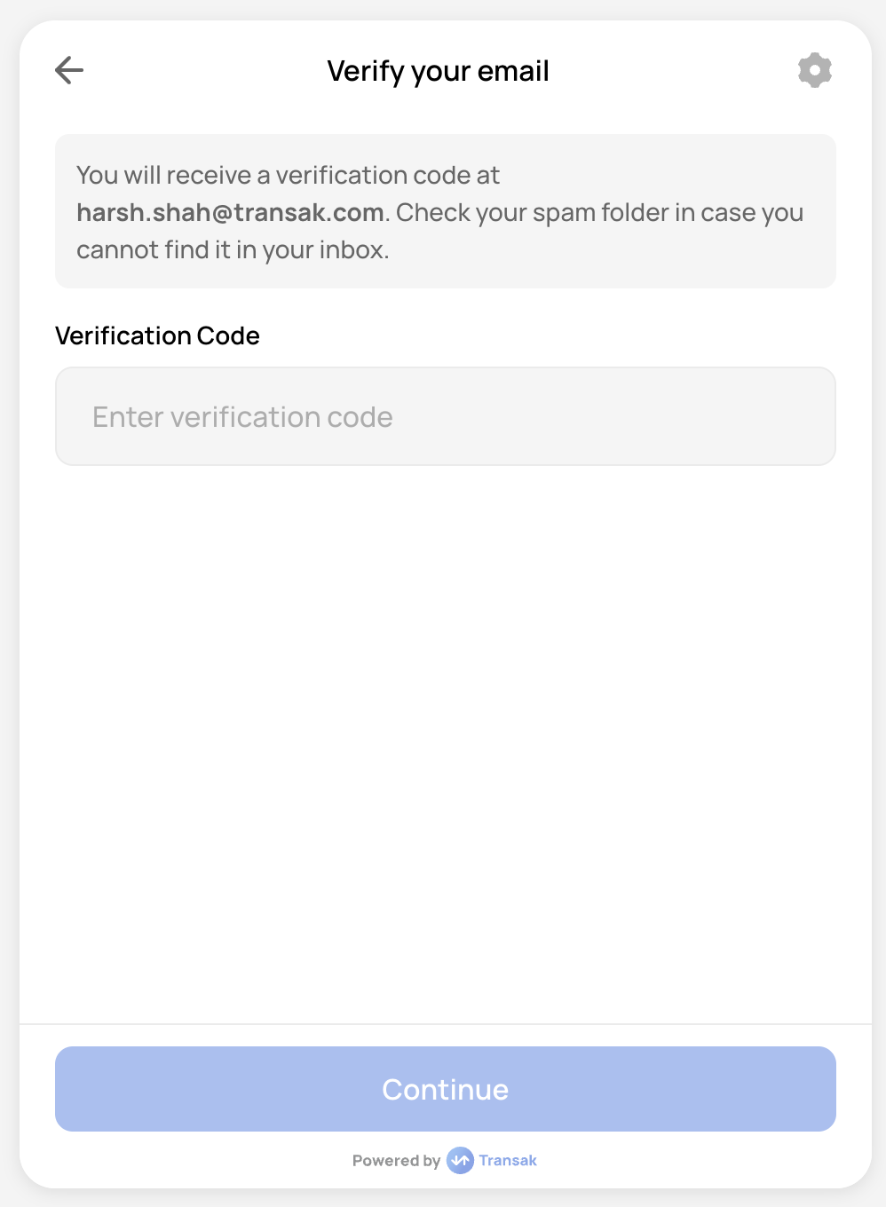 OTP Verification Screen